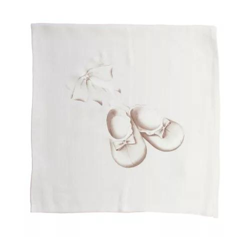 Textil tetra pelenka kiscipő mintával 70x70cm