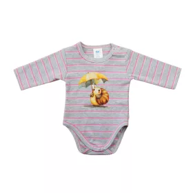 Hosszú ujjú baba body - csiga mintával