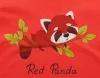 Hosszú ujjú lányka pizsama - Vörös panda mintával