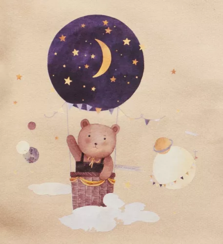 Belül bolyhos hosszú ujjú hálózsák – 2,5 TOG - Állatos mintával
