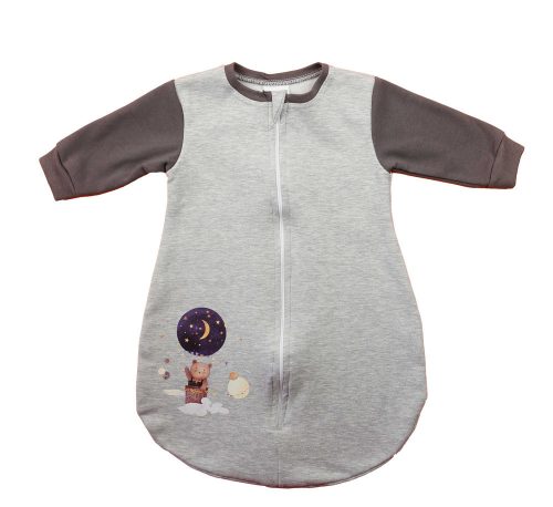 Belül bolyhos hosszú ujjú hálózsák – 2,5 TOG - Állatos mintával