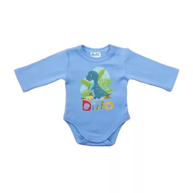 Hosszú ujjú baba body - Dinó mintával