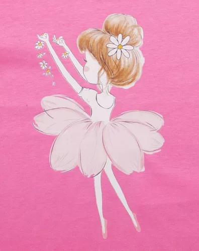 Hosszú ujjú lány póló – Balerina mintával