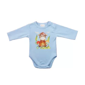 Hosszú ujjú baba body - Állatos mintával