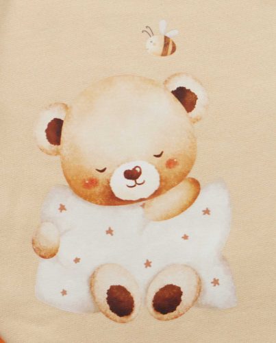 Belül bolyhos hosszú ujjú hálózsák – 2,5 TOG - Maci mintával