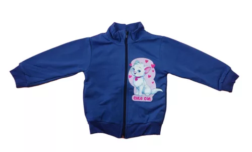 Belül bolyhos Lányka szabadidő szett Cica mintával