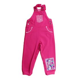 Unikornis lányka bolyhos kertésznadrág