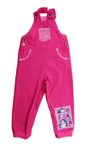 Unikornis lányka bolyhos kertésznadrág