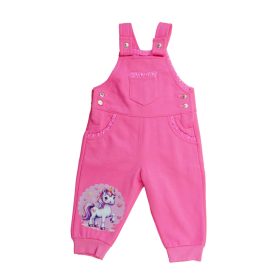 Unikornis lányka bolyhos kertésznadrág