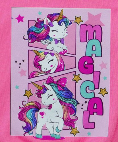 Unikornis lányka bolyhos kertésznadrág