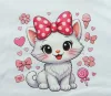 Bébi pamut gumis lepedő 60x120/70x140 - Cica mintával