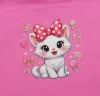 Bébi pamut gumis lepedő 60x120/70x140 - Cica mintával