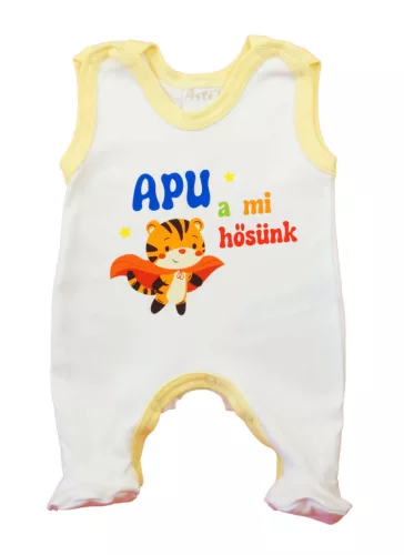 Apák napi ujjatlan pamut rugdalózó