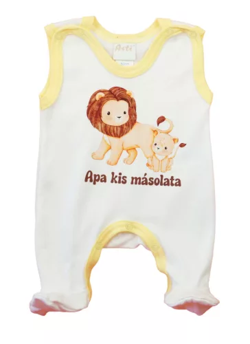 Apák napi ujjatlan pamut rugdalózó