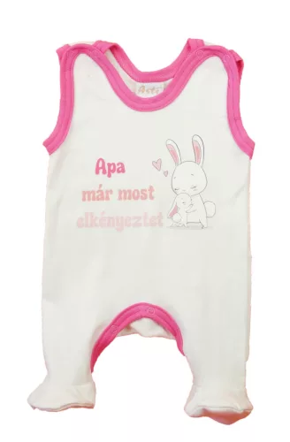 Apák napi ujjatlan pamut rugdalózó