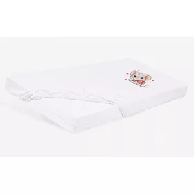 Bébi pamut gumis lepedő 60x120/70x140 - Kisegér mintával