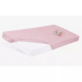 Bébi pamut gumis lepedő 60x120/70x140 - Kisegér mintával