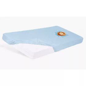   Bébi pamut gumis lepedő 60x120/70x140 - Oroszlán mintával