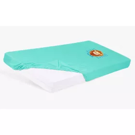   Bébi pamut gumis lepedő 60x120/70x140 - Oroszlán mintával