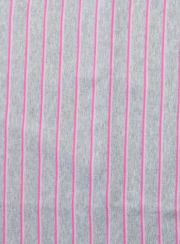 Óvodai lepedő végnyomott  135x60 Szürke-pink csíkos -