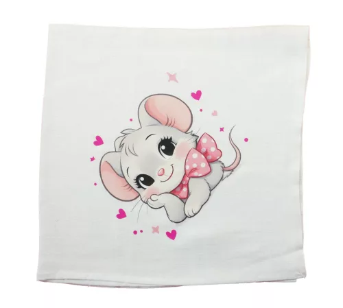 Textil tetra kifogó-törölköző egér mintával 140x140cm