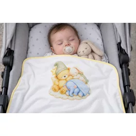 Baba pamut takaró 70 × 90 cm – maci mintával