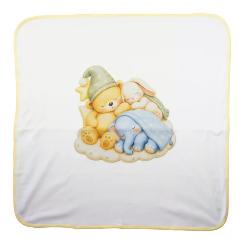 Baba pamut takaró 70 × 90 cm – maci mintával