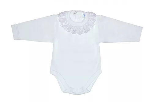 Bébi galléros csipkés hosszú ujjú kombidressz (méret:56-86)