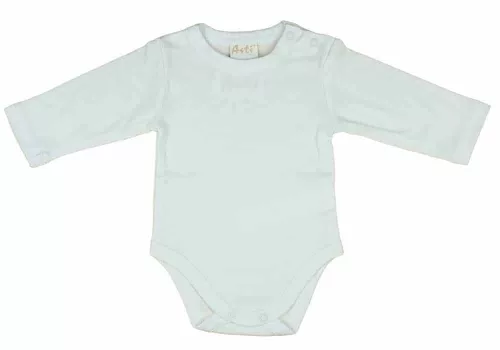 Egyszínű, hosszú ujjú baba body