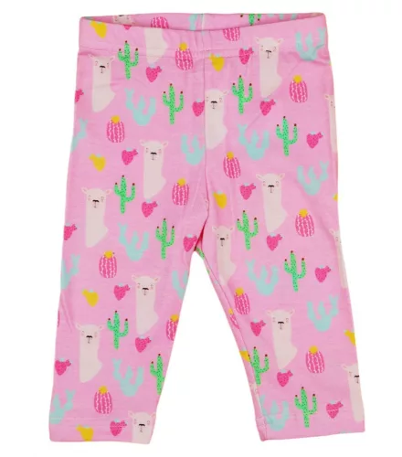 Láma mintás pamut hosszú leggings