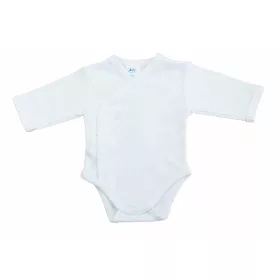 Egyszínű, hosszú ujjú elöl patentos baba body