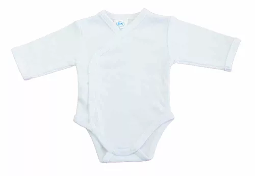 Egyszínű, hosszú ujjú elöl patentos baba body
