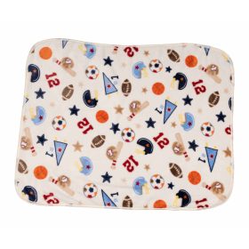 Rögbi mintás wellsoft babatakaró 70x90 cm