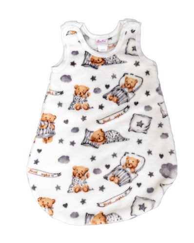 Maci mintás ujjatlan wellsoft hálózsák 2,5 TOG