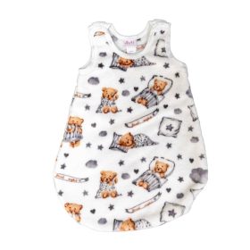 Maci mintás ujjatlan wellsoft hálózsák 2,5 TOG