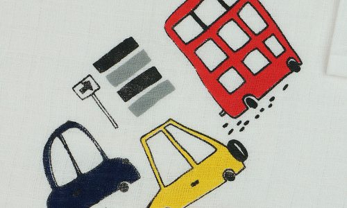 Autós textil pelenka 70x70cm