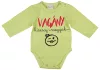 "Vagány kiscsaj vagyok" feliratos hosszú ujjú baba body zöld