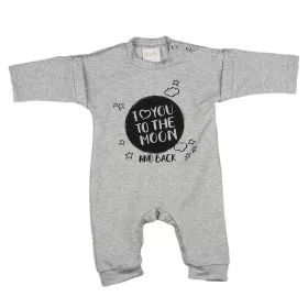   Hosszú ujjú baba rugdalózó " I love to the moon and back" felirattal