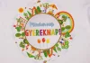 Gyereknapos rövid ujjú gyerek póló fehér