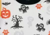 Halloween mintás hosszú ujjú baba body