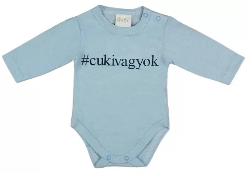 Feliratos hosszú ujjú baba body