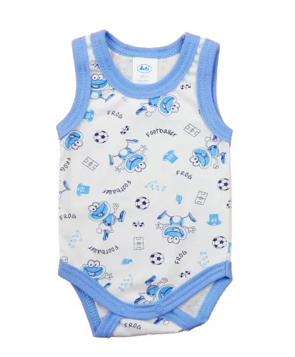Ujjatlan mintás nyári baba body