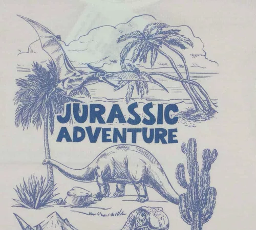 Rövid ujjú fiú póló dinoszauruszos mintával