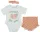 3 részes baba szett szívecskés mintával