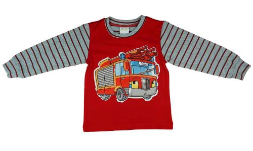 2 részes kisfiú pizsama tűzoltó mintával