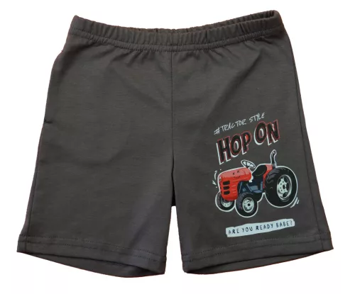 Fiú 2 részes egyfal Ru Robi póló+fo gránit short MELÍR --- FG-1 110