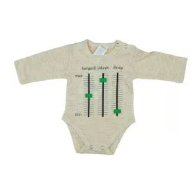 Feliratos hosszú ujjú baba body