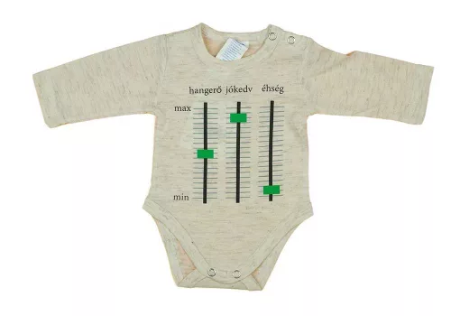 Feliratos hosszú ujjú baba body