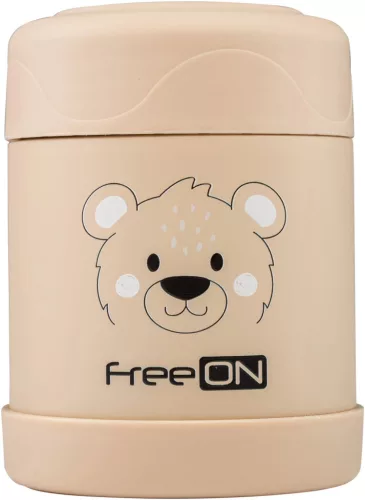 FreeON thermo ételtároló termosz 350 ml- Beige maci