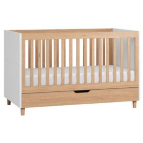   VOX Simple átalakítható 70x140-es babaágy, kiságy ágyneműtartóval szülői ágy mellé-Oak